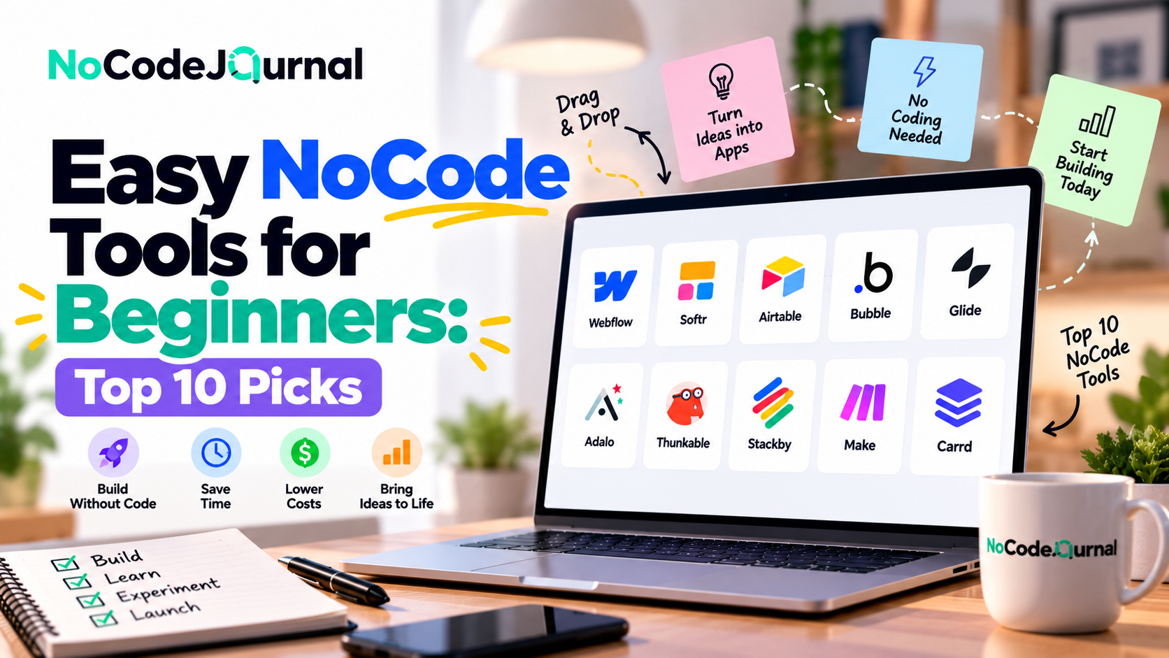Easy NoCode Tools for Beginners: Top 10 Picks